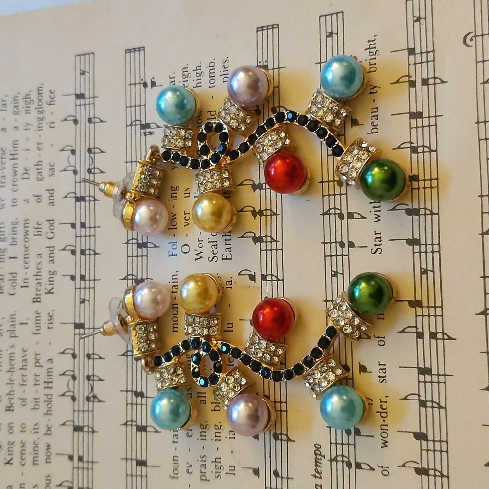 Christmas light earrings